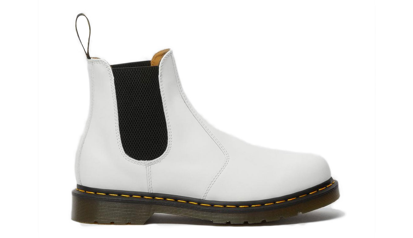 Image of Dr Martens 2976 Yellow Stich Smooth Leather Chelsea Boots PL