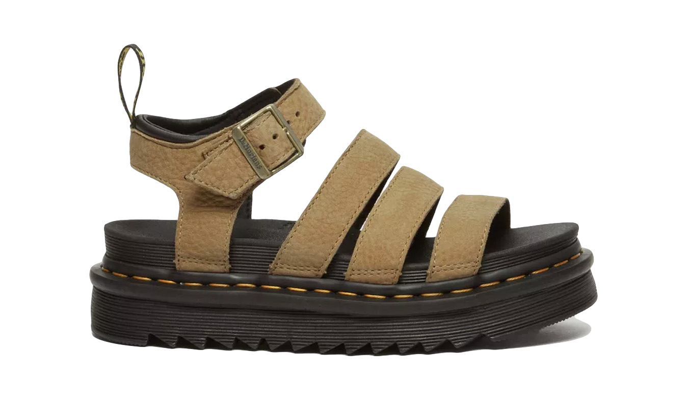 Image of Dr Martens Blaire Tumbled Nubuck Leather Sandals IT