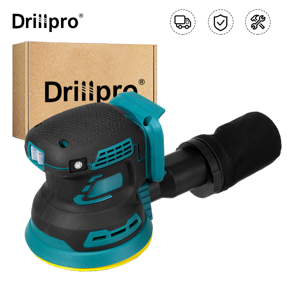 Image of Drillpro 125mm Three-speed Adjustable Speed with Brushless Electric Polisher