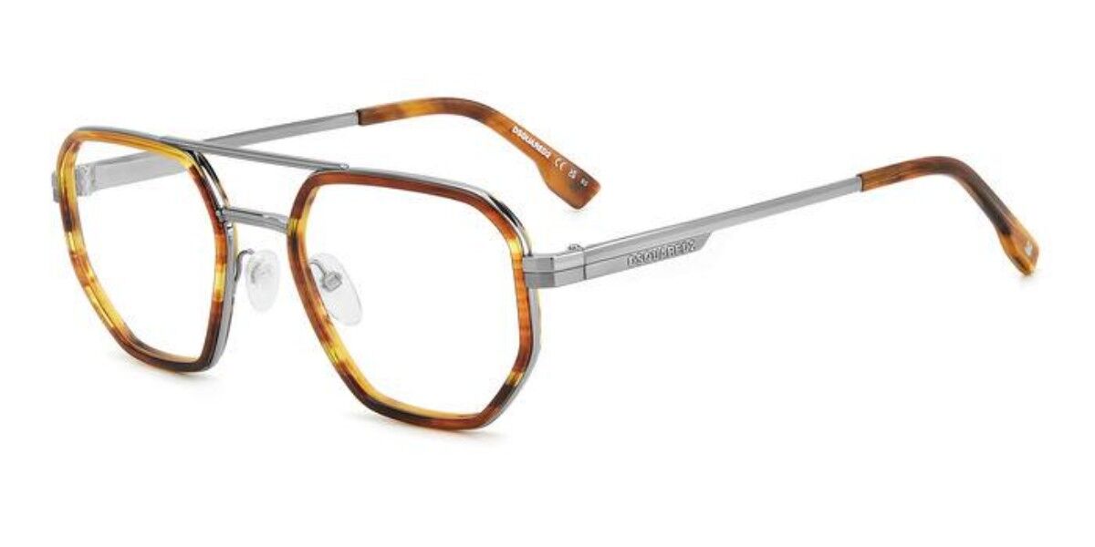 Image of Dsquared2 D2 0111 GMV 52 Brązowe Męskie Okulary Korekcyjne PL