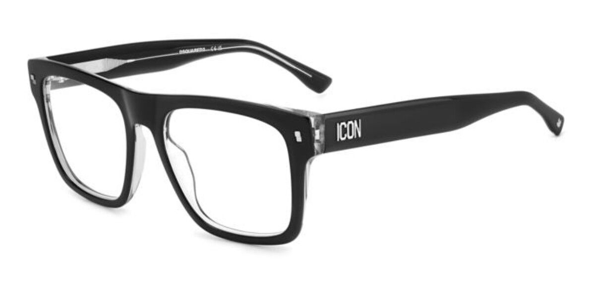 Image of Dsquared2 ICON 0018 7C5 Óculos de Grau Pretos Masculino BRLPT