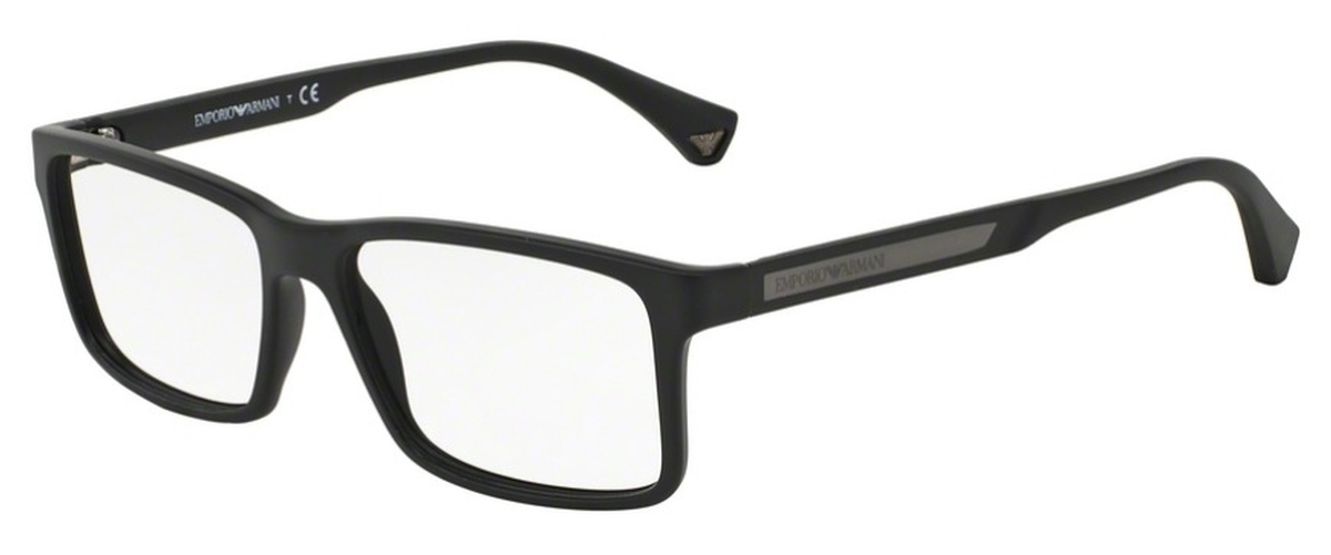 Image of EA 3038 Eyeglasses Black Rubber