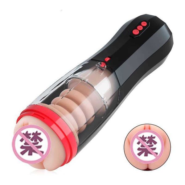 Image of ENH 826155619 toy massager straight automatic retractable vajra aircraft cup male masturbator penis exerciser products