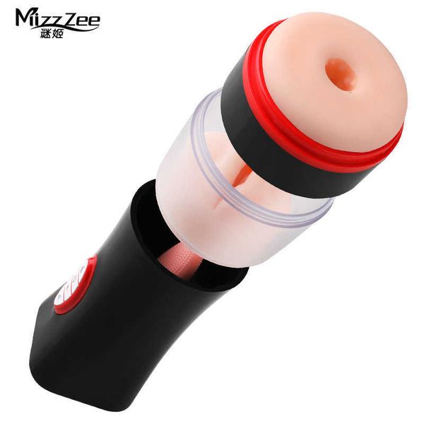 Image of ENH 827363257 toy massager miji she licks aircraft cup dual channel warming full automatic oral love male sexual products