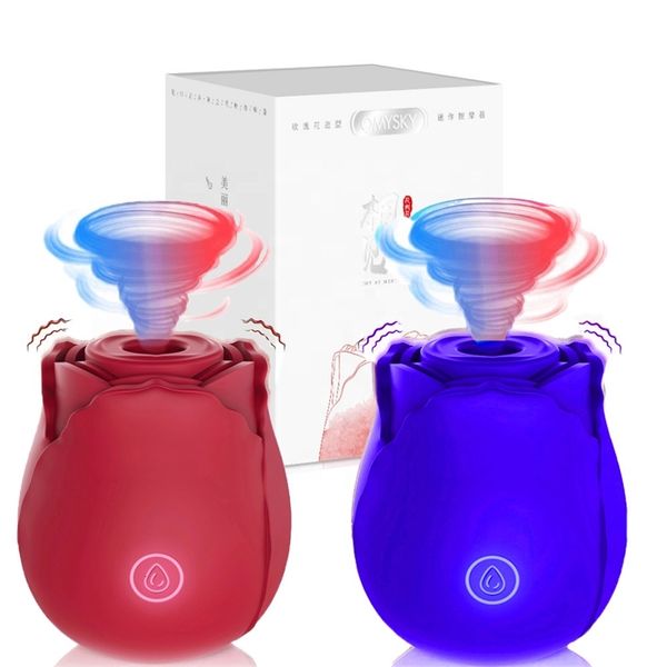 Image of ENH 828276223 vibrator toy massager new sale waterproof toys for woman s silicone rose clit sucker wh7s