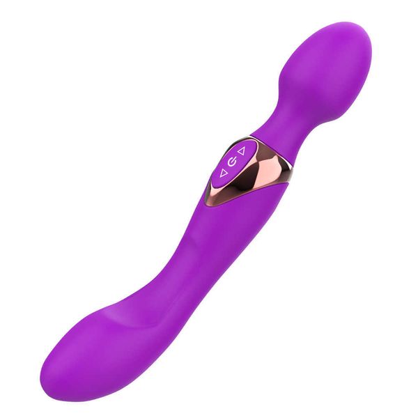 Image of ENH 828518690 toy massager items 10 speeds magic wand body massager double head shock for women powerful big vibrators clitoris stimulate woman