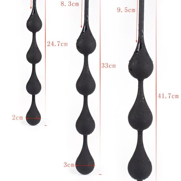 Image of ENH 829355248 toy toy massager water drop silicone large anal balls butt plug dilatador beads anus expander intimate goods toys for adults women men gay r