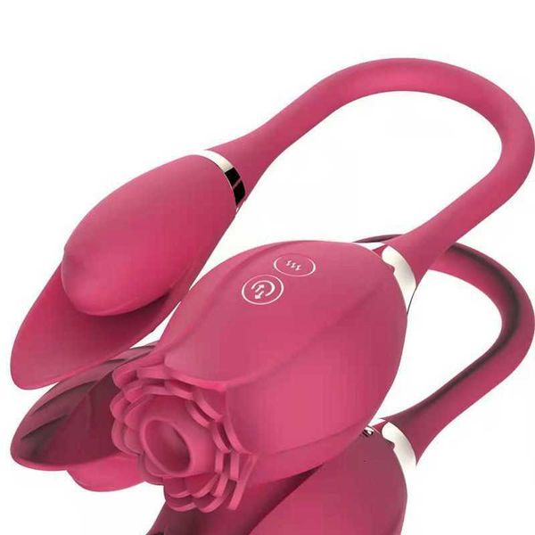 Image of ENH 830741159 toy massager leaf love flower rose jumping egg women&#039s sucker vibrating stick tongue licking vagine device g-spot massage sexual produc