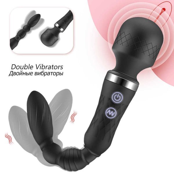 Image of ENH 830742467 toy massager selling g-point double head vibrating rod anal plug in the back court teasing and interesting women&#039s masturbation device