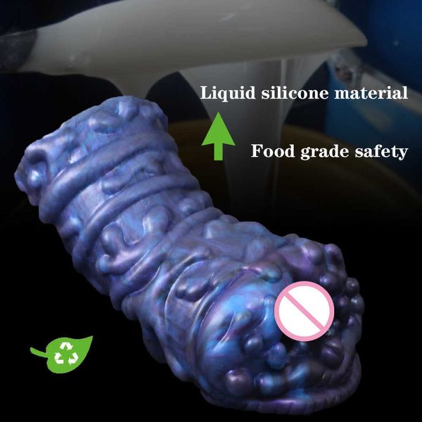 Image of ENH 831113880 full body massager toys masager geeba realistic animal mouth pocket pussy male masturbator artificial vagina silicone toys for men prostate