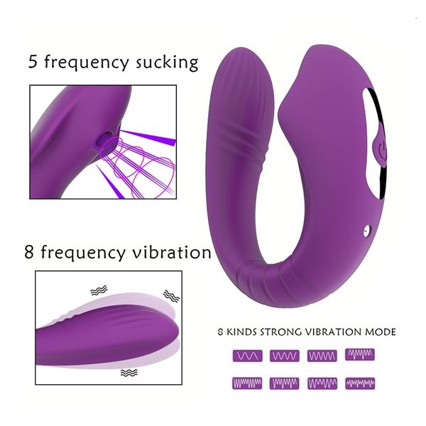 Image of ENH 831121337 toys masager toy toy massager remote control suck vibrator men and women shared clitoral stimulation g-spot massage masturbator supplies de5