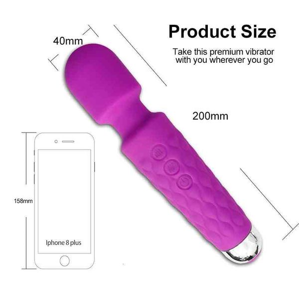 Image of ENH 831121526 full body massager toys masager 20 frequency av vibrating stick female masturbation knight massage strong g point fun products z9y9 619m