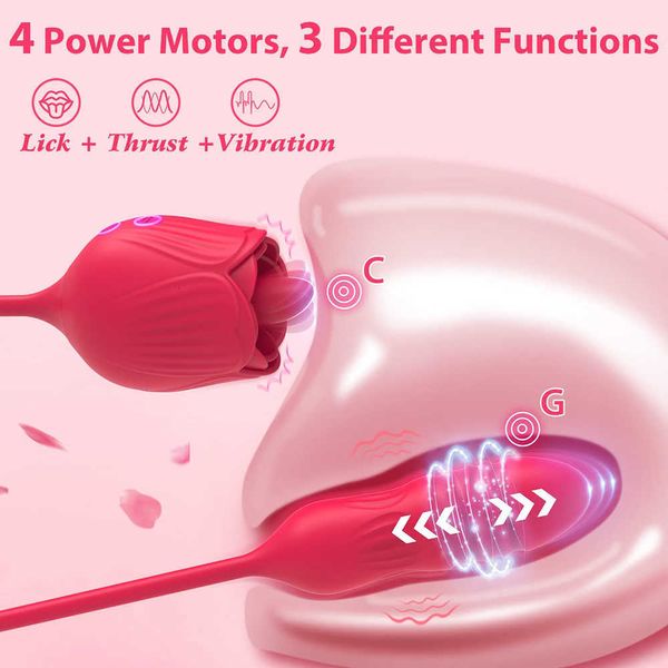 Image of ENH 831319776 toys masager massager rose toy dildo thrusting vibrator for women egg clitoris sucker stimulator tongue licking adults goods sucking ybfy