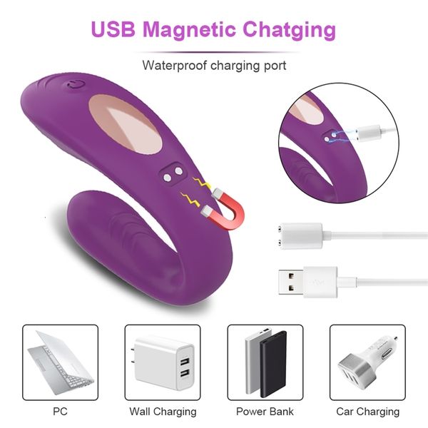Image of ENH 831521883 full body massager toys masager toy toy massager wireless vibrator s for couples usb rechargeable dildo silicone stimulator g spot double vi