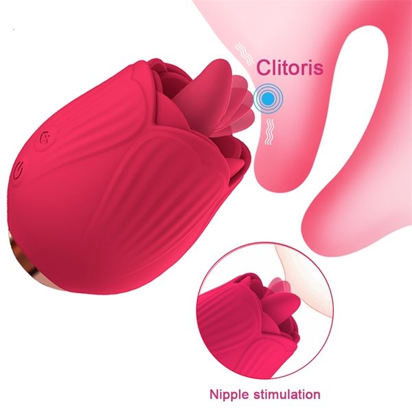 Image of ENH 831526358 toys masager toy toy massager powerful rose vibrator toys female clitoris stimulator tongue oral licking masturbator good nipple for jbp2 gg