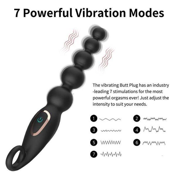 Image of ENH 831977277 toy masager s toy massager fbhsecl anal beads vibrator training 7 frequency for women prostate stimulator pull ring plug butt m1pw epry