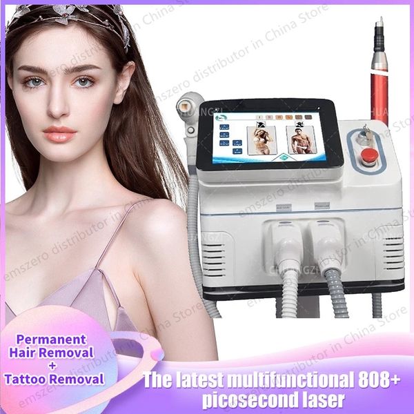 Image of ENH 843383645 laser machine808nm diode laser hair removal machine tatoo remove  beauty salon magicplus 3 wavelength 755 808 1064