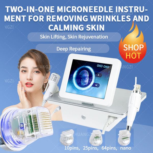 Image of ENH 855371319 portable 2 in 1 rf microeedle fractional machine rf microneedling machine with cold hammer anti aging