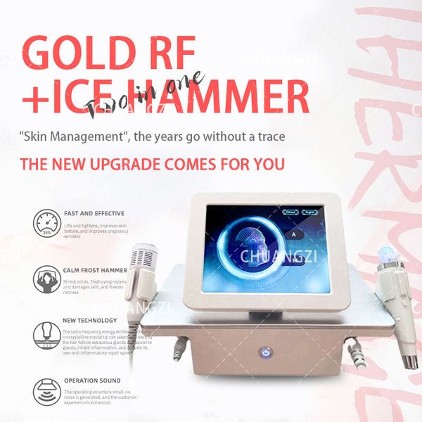 Image of ENH 855373989 new 2 in 1 professionnel rf microneedle facial skin rejuvenation microneedling rf machine with cold hammer