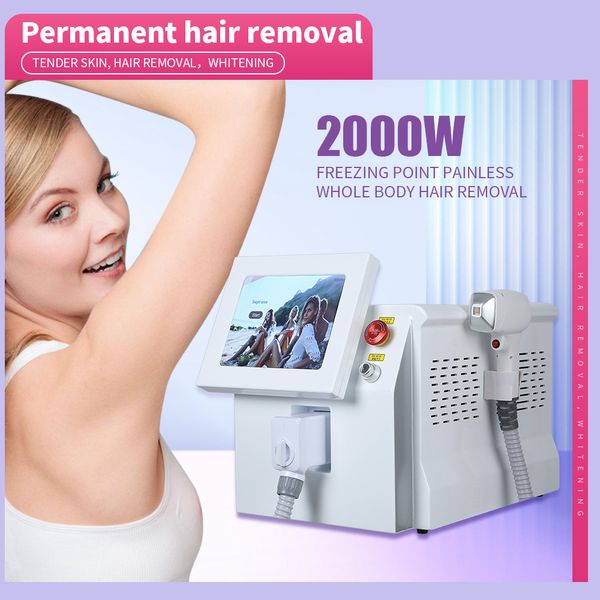 Image of ENH 875831920 2023 latest 2000w laser 3-wavelength ice platinum portable permanent hair remover 755nm 808nm 1064nm diode laser
