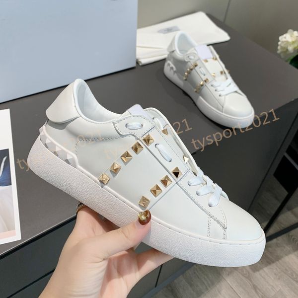 Image of ENM 714718041 women men dress shoes casual comfort sneaker white black golden genuine leather outdoor shoes 35-45