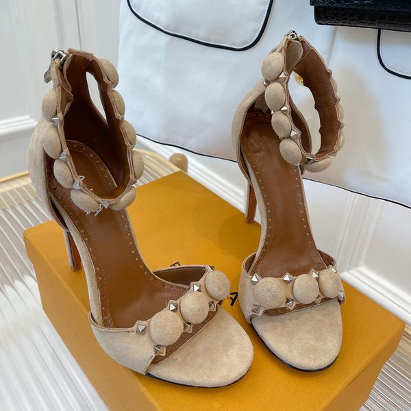 Image of ENS 772360172 women&#039s shoes stiletto sandals cashmere ladies roman shoe style bag heel luxurious designer ankle back zipper stylish 105cm super heel