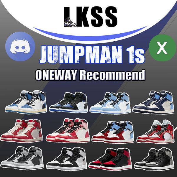 Image of ENS 876715071 lkss jumpman 1 1s basketball shoes spider verse bred patent lost found gorge lucky green university blue mocha royal toe dark mocha marron m