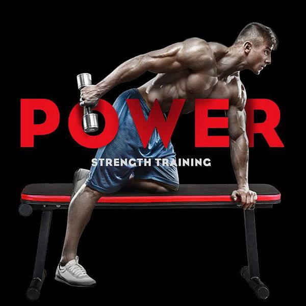 Image of ENSP 640137443 110x25x4cm multifunctional fitness equipment dumbbell benches supine board home gym folding bodybuilding bench for bench press