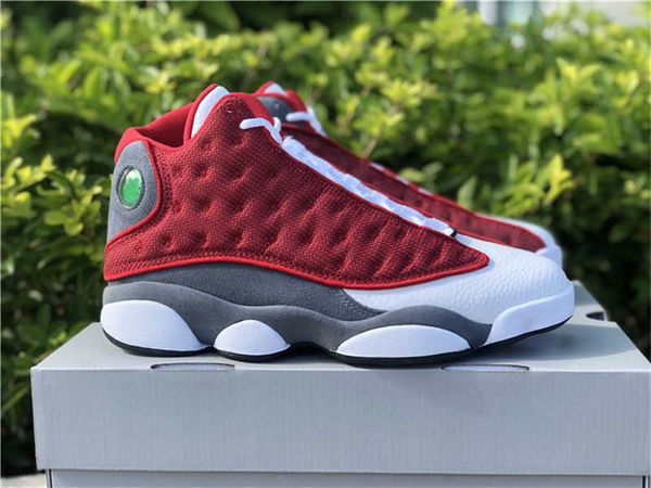 Image of ENSP 703686775 2021 authentic 13 gym red flint grey shoes white black 13s 3m reflective real carbon fiber men outdoor sports sneakers with original box