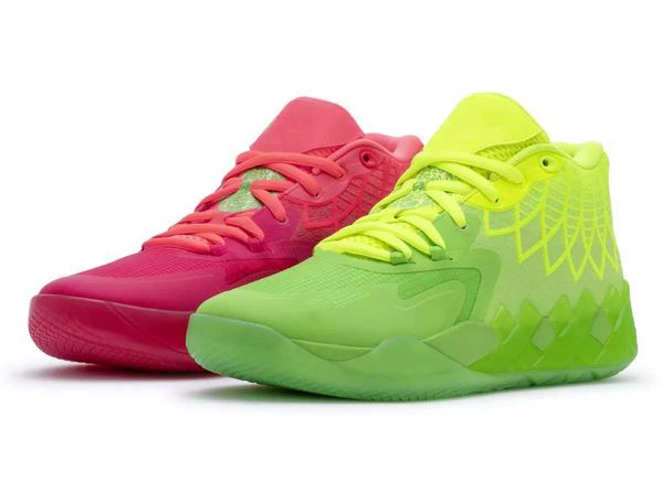 Image of ENSP 839537173 basketball shoes sport shoe trainer sneakers lamelo ball women kids rick and morty mb01 men size 4-12