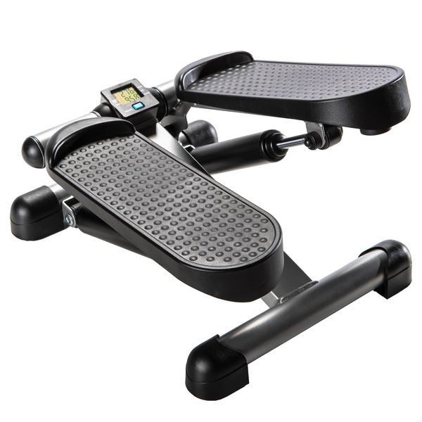 Image of ENSP 845490077 stamina mini stepper with monitor - low impact black and gray stepper great design for at home workouts step machines