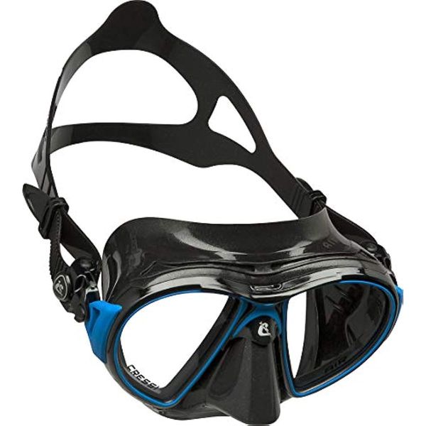 Image of ENSP 853516826 cressi scuba diving masks with inclined tear drop lenses for more downward visibility air and eyes evolution