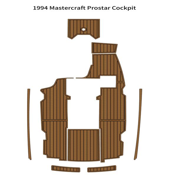 Image of ENSP 866331942 1994 mastercraft prostar cockpit pad boat eva foam faux teak deck floor mat