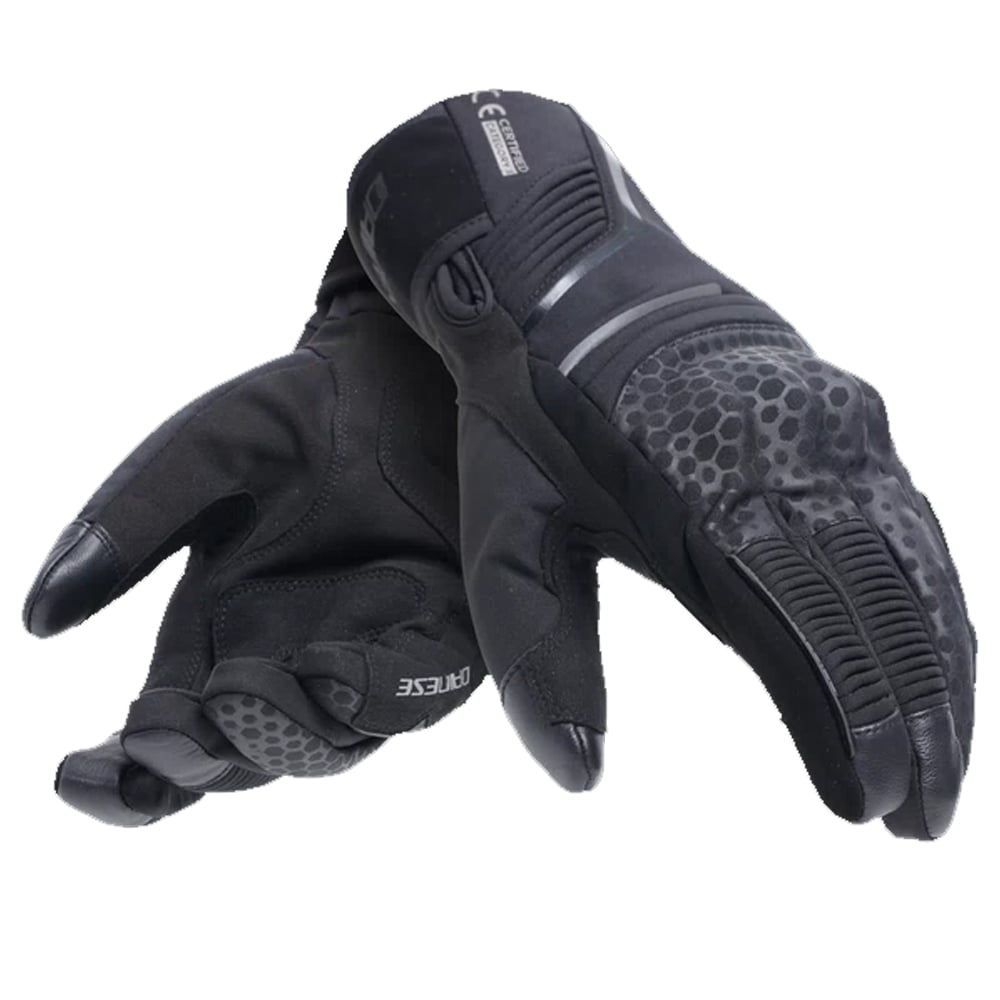 Image of EU Dainese Tempest 2 D-Dry Short Thermal Gloves Black Taille M