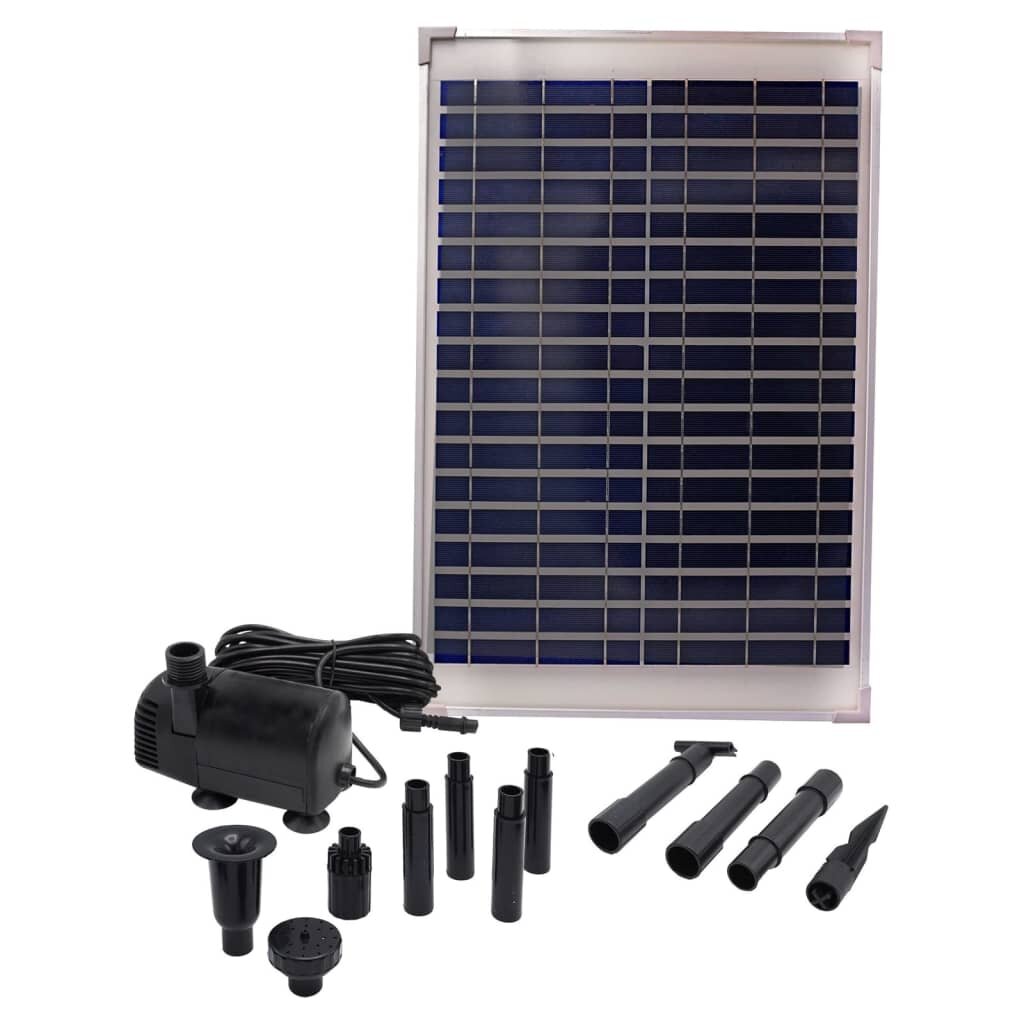 Image of [EU Direct] Ubbink 20W Solar Panel With Fountain Pump Solar Fountain For Garden Solar Panel Powered Water Pump
