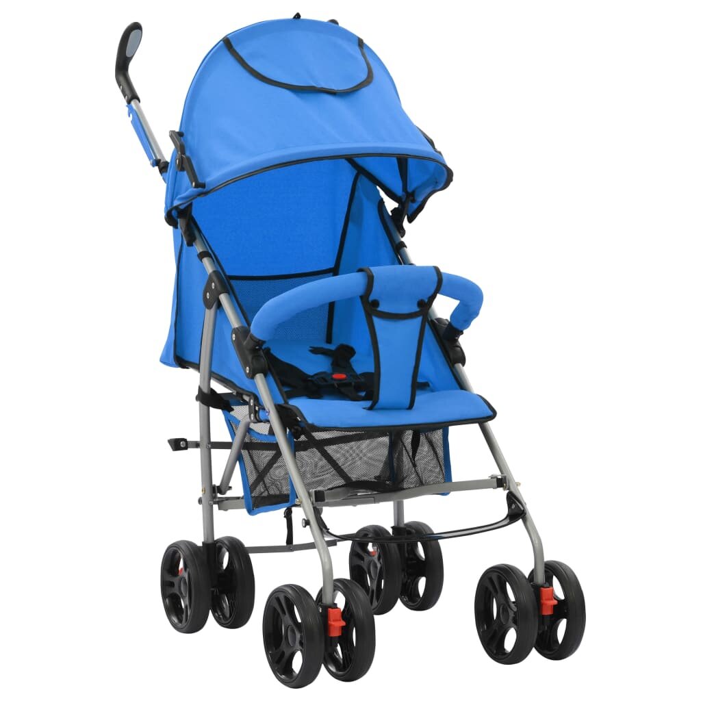 Image of [EU Direct] vidaXL 10151 2in1 Folding Steel Luxury Baby Stroller Cart Portable Pushchair Infant Carrier Foldable Carriag