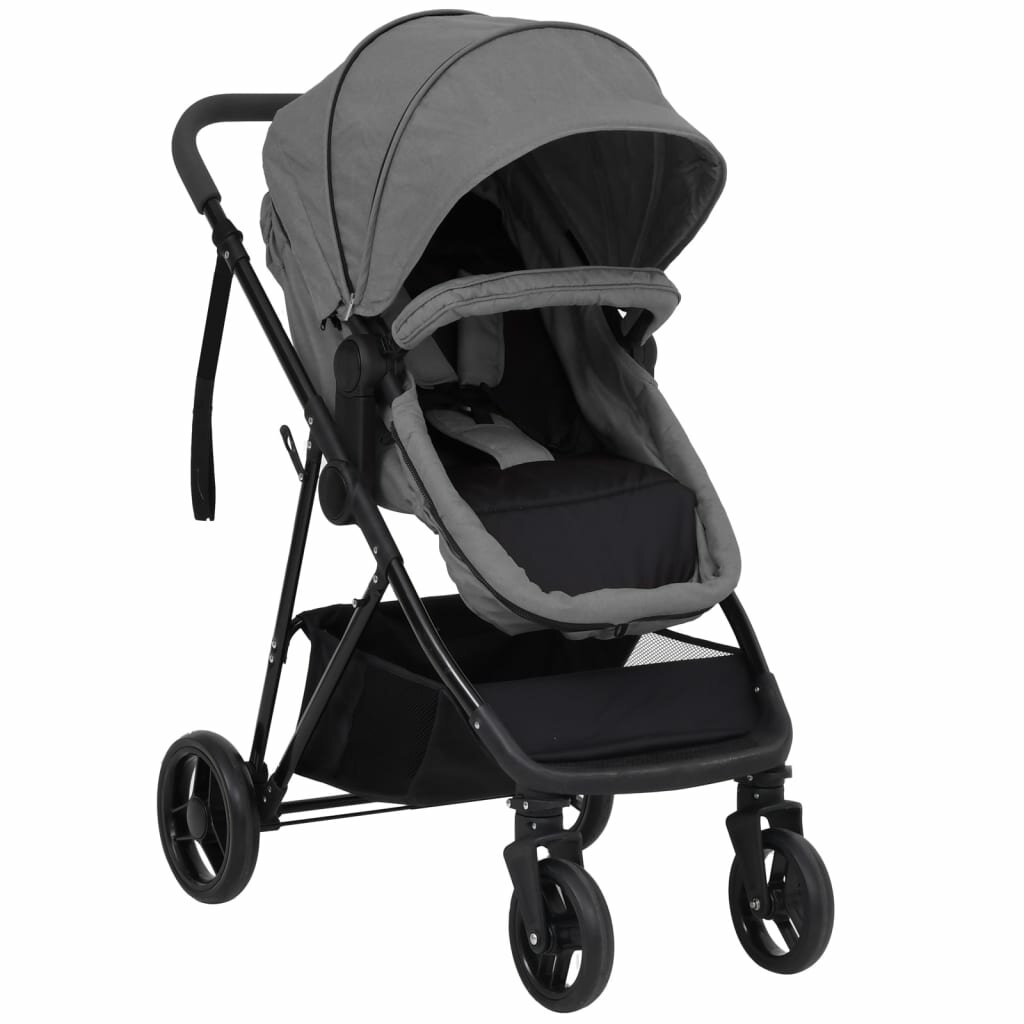 Image of [EU Direct] vidaXL 10340 Baby Stroller 2-in-1 Portable Travel Children Carriage Foldable Cart