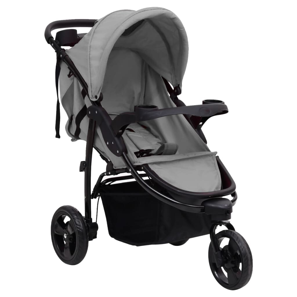 Image of [EU Direct] vidaXL 10353 3-wheel Baby Stroller Folding Steel Luxury Baby Stroller Cart Portable Pushchair Infant Carrier