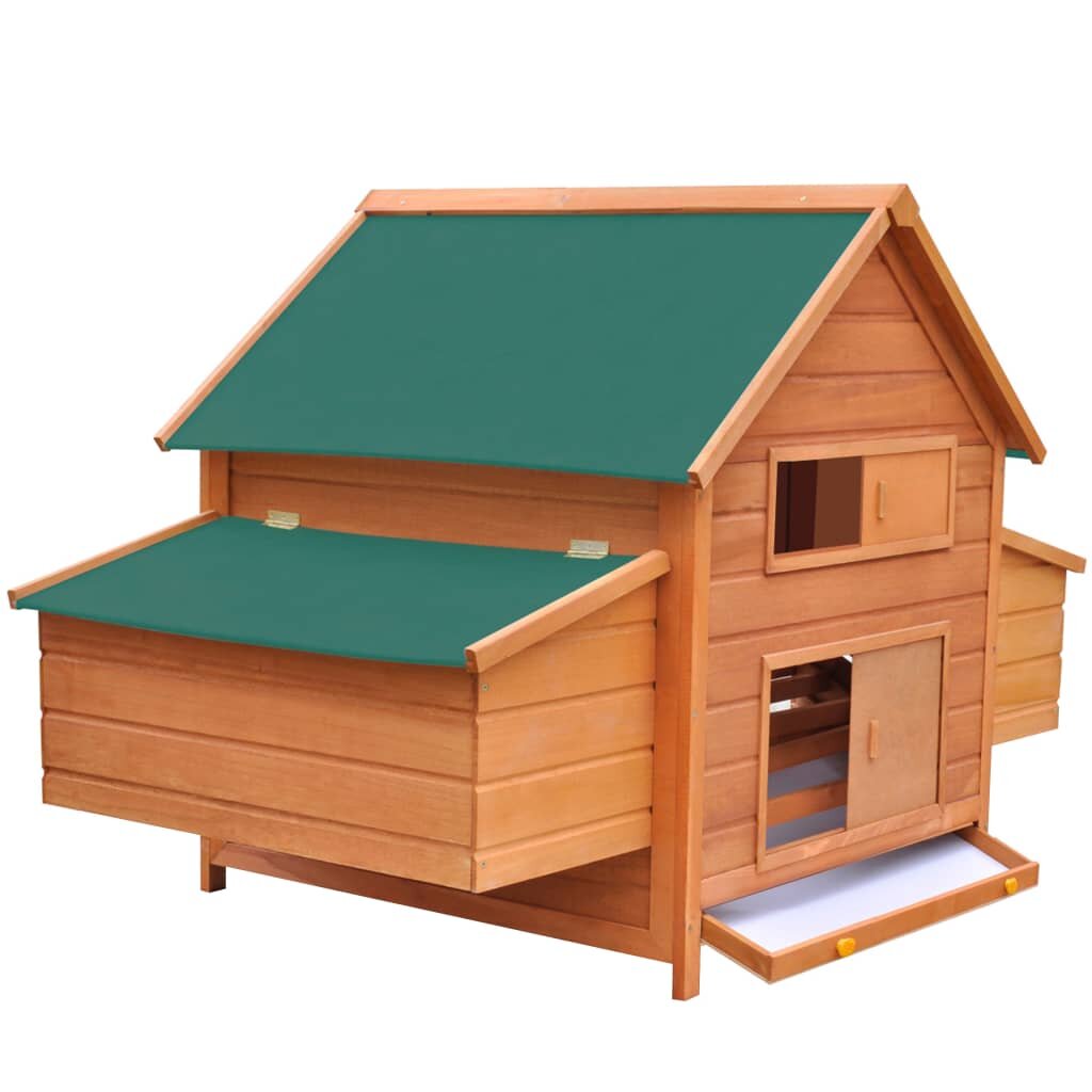 Image of [EU Direct] vidaXL 170410 Outdoor Chicken Coop Wood 157x97x110 cm House Pet Supplies Rabbit House Pet Home Puppy Bedpen