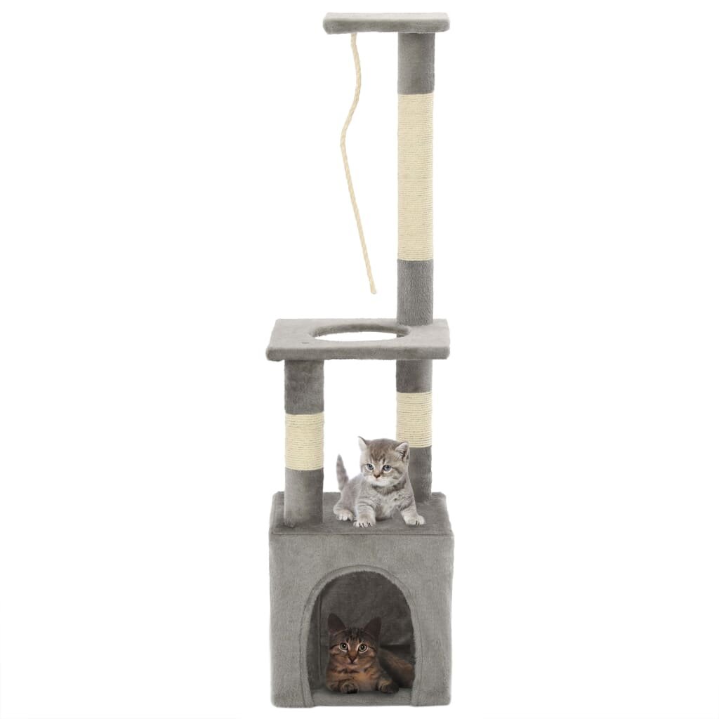 Image of [EU Direct] vidaXL 170606 Cat Tree with Sisal Scratching Posts 109 cm Pet Supplies Cat Puppy Playing
