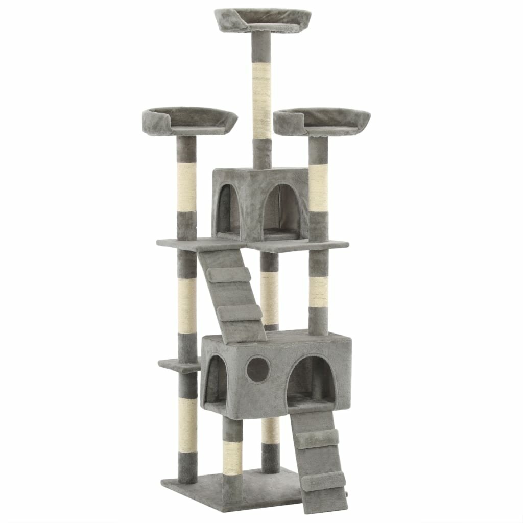 Image of [EU Direct] vidaXL 170616 Cat Tree with Sisal Scratching Posts 170 cm Pet Supplies Cat Puppy Playing