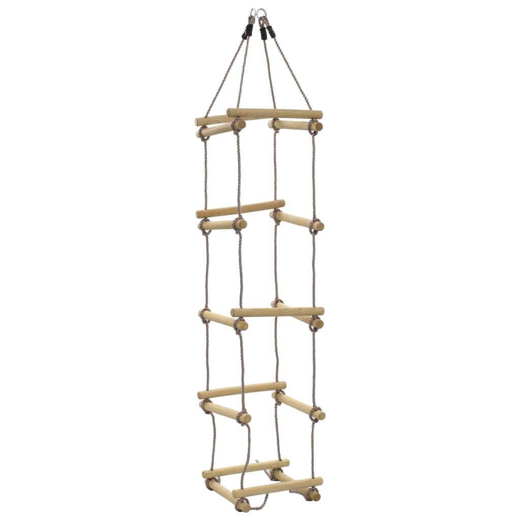 Image of [EU Direct] vidaxl 91802 Baby Kids Rope Ladder 200 cm Wood Children Kindergarten Interactive Toy Outside Indoor
