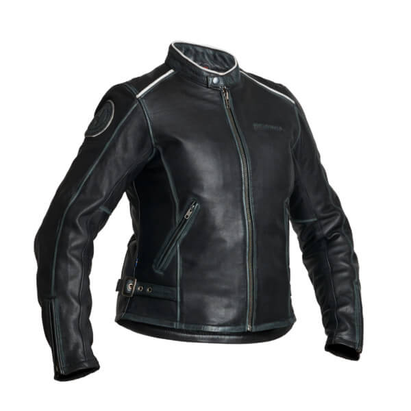 Image of EU Halvarssons Leather Nyvall Women Noir Blouson Taille 36