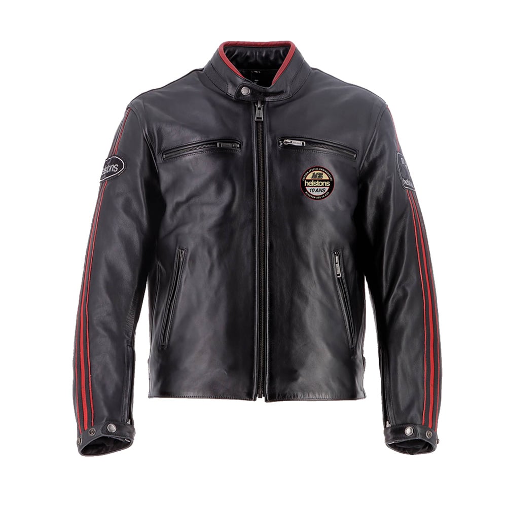 Image of EU Helstons Ace 10 Years Noir Leather CE Blouson Taille XL