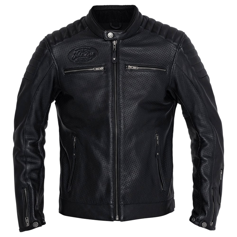 Image of EU John Doe Leather Storm Noir Blouson Taille XL