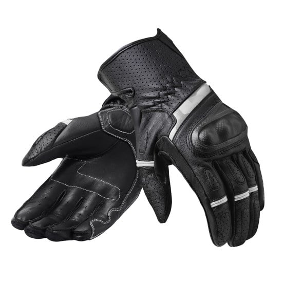 Image of EU REV'IT! Chevron 3 Blanc Noir Gants Taille XYL