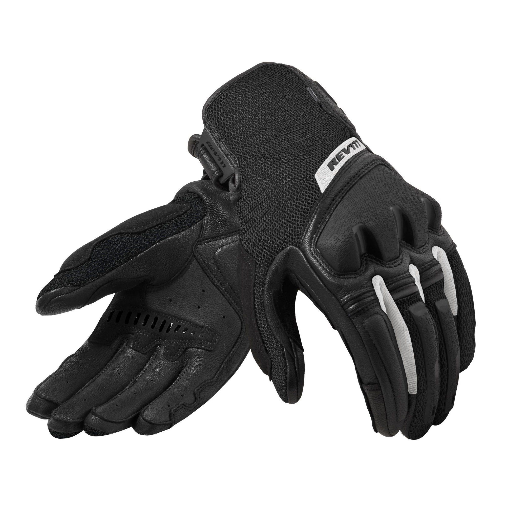 Image of EU REV'IT! Duty Ladies Noir Blanc Gants Taille XS