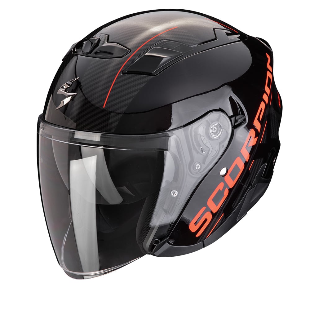 Image of EU Scorpion EXO-230 QR Black Red Jet Helmet Taille XL