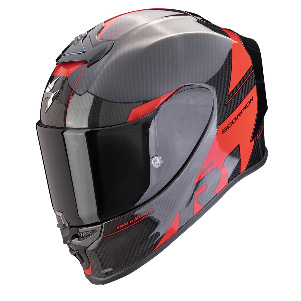Image of EU Scorpion EXO-R1 Evo Carbon Air Rally Black-Red Casque Intégral Taille L