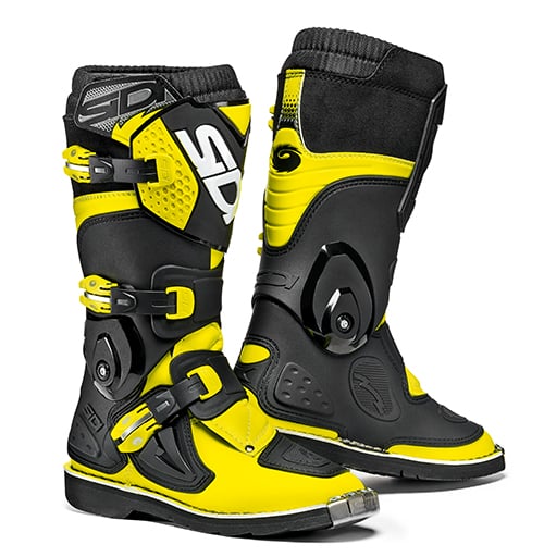 Image of EU Sidi Flame Noir-Jaune Fluo Bottes Taille 34